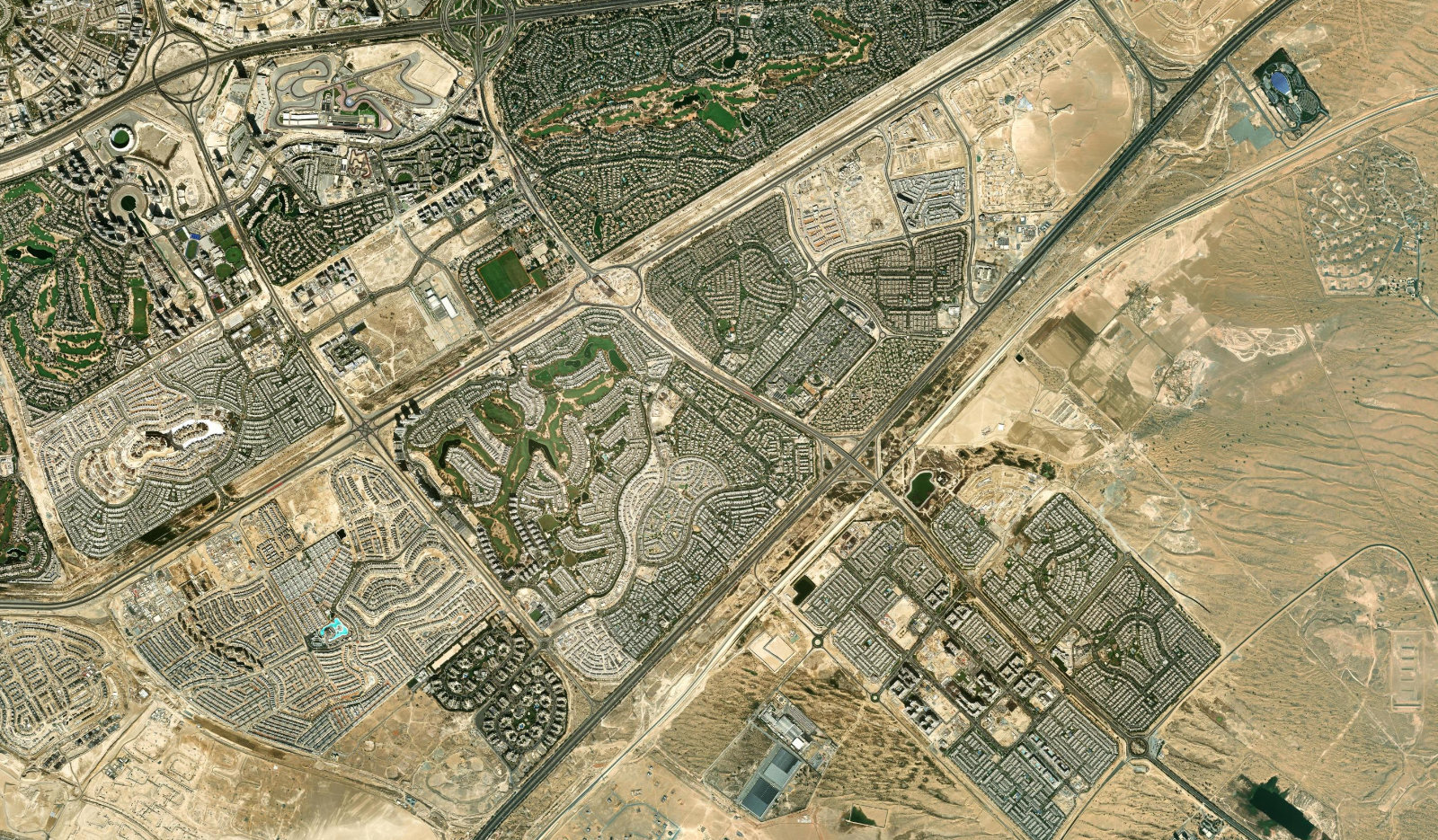 Dubai satellite overview centred on MBR City